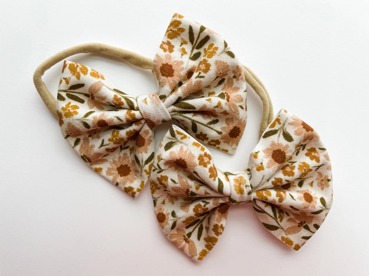 Boho + Babe - Baby Bow Headband - Floral Garden Collection