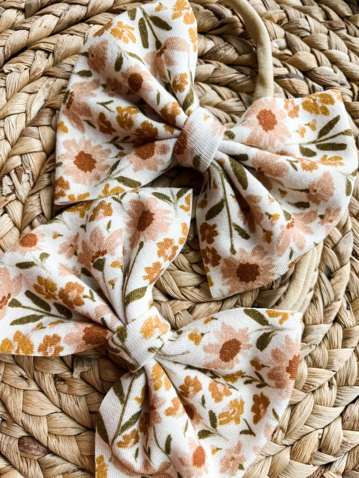 Boho + Babe - Baby Bow Headband - Floral Garden Collection
