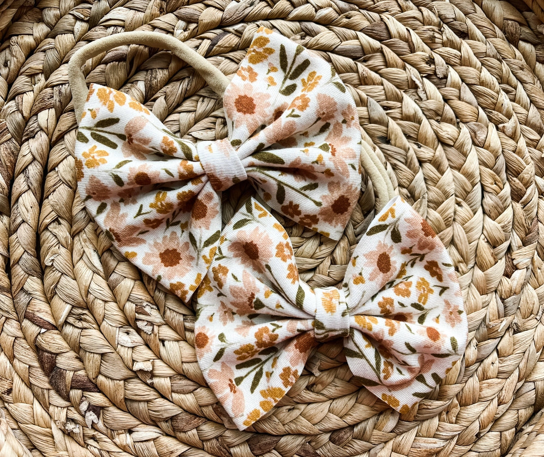Boho + Babe - Baby Bow Headband - Floral Garden Collection