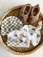 Boho + Babe - Bamboo Baby Hat - Vintage Airplanes - Adventure-Ready Comfort