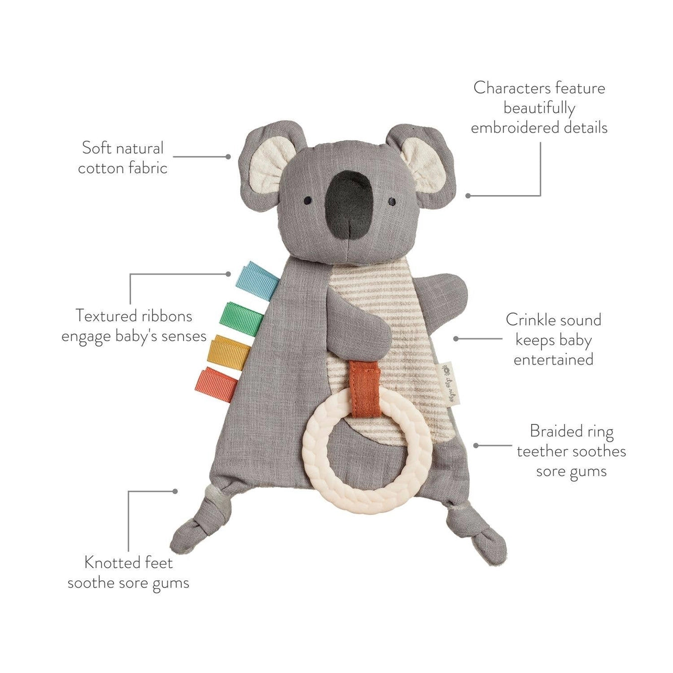 Itzy Ritzy - Bitzy Crinkle™ Kaola - Sensory Development & Teething