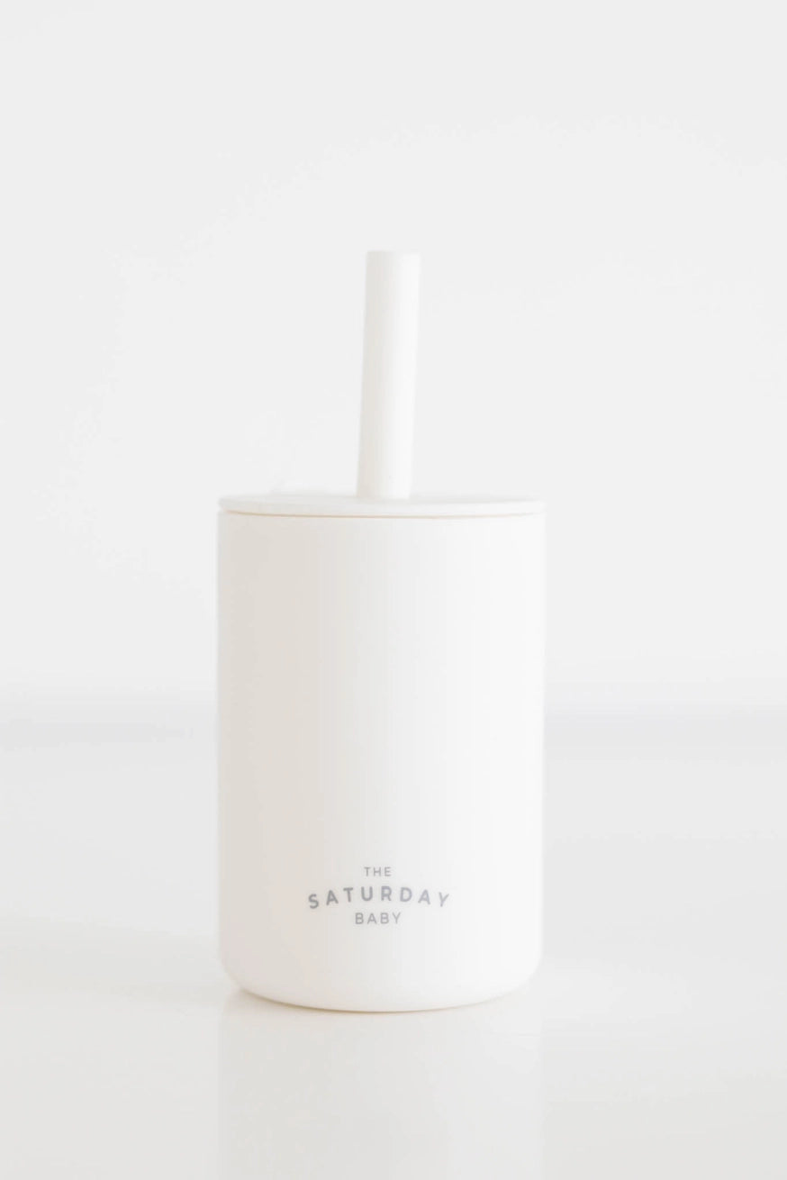 The Saturday Baby - Silicone Straw Cup - Spill-Proof Drinking (Ocean Colour)