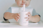 The Saturday Baby - Silicone Straw Cup - Spill-Proof Drinking (Sand Colour)