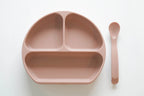 The Saturday Baby - Silicone Suction Plate + Lid & Spoon - Complete Feeding Set