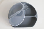 The Saturday Baby - Silicone Suction Plate + Lid & Spoon - Complete Feeding Set