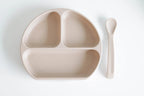 The Saturday Baby - Silicone Suction Plate + Lid & Spoon - Complete Feeding Set