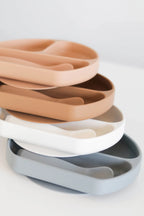 The Saturday Baby - Silicone Suction Plate + Lid & Spoon - Complete Feeding Set