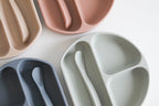 The Saturday Baby - Silicone Suction Plate + Lid & Spoon - Complete Feeding Set