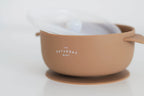 The Saturday Baby - Suction Bowl With Lid - Stay-Put Design (Beach colour)