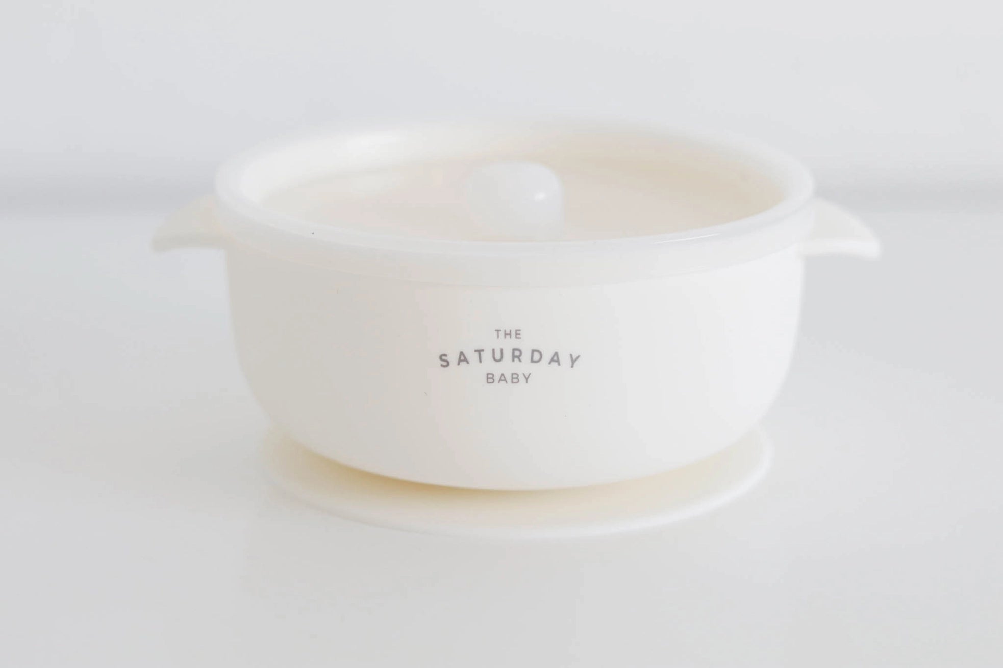 The Saturday Baby - Suction Bowl With Lid - Stay-Put Design (Coral colour)