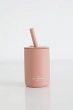 The Saturday Baby - Silicone Straw Cup - Spill-Proof Drinking (Sand Colour)