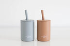The Saturday Baby - Silicone Straw Cup - Spill-Proof Drinking (Sand Colour)