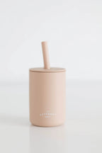 The Saturday Baby - Silicone Straw Cup - Spill-Proof Drinking (Sand Colour)