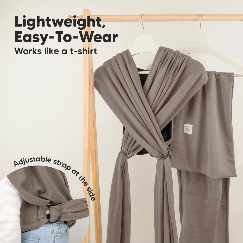 KeaBabies - D-Lite Wrap Carrier - Hands-Free Babywearing