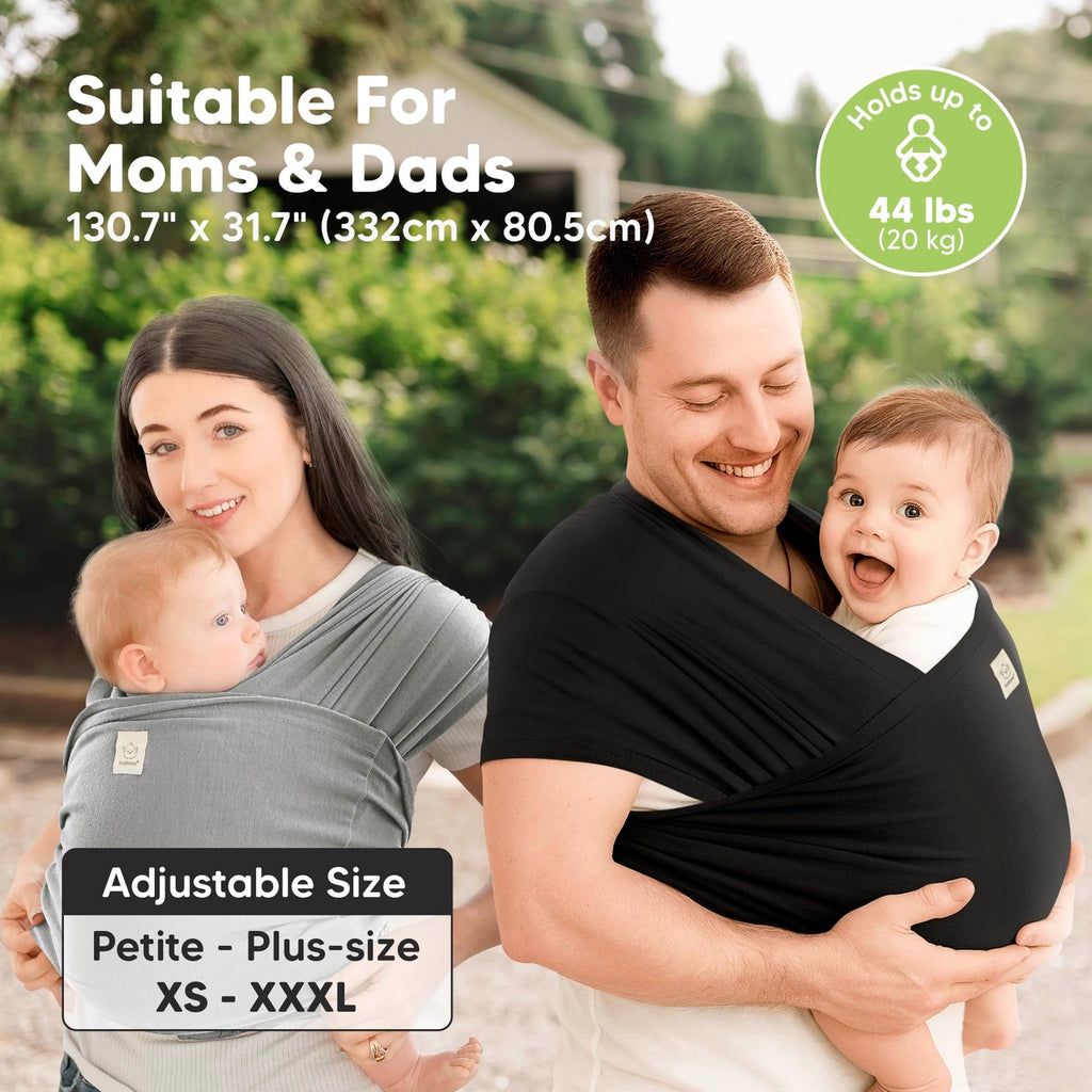 KeaBabies - D-Lite Wrap Carrier - Hands-Free Babywearing