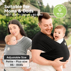 KeaBabies - D-Lite Wrap Carrier - Hands-Free Babywearing