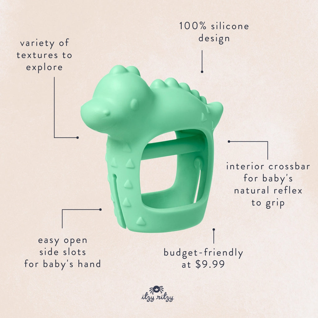 Itzy Ritzy - Dino Bitzy Grip - Textured Teething Toy