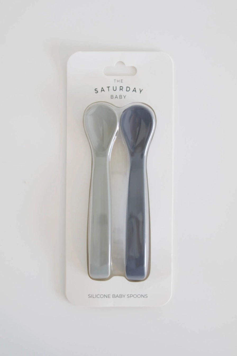 The Saturday Baby - Silicone Spoon Set - Gentle Feeding Utensils