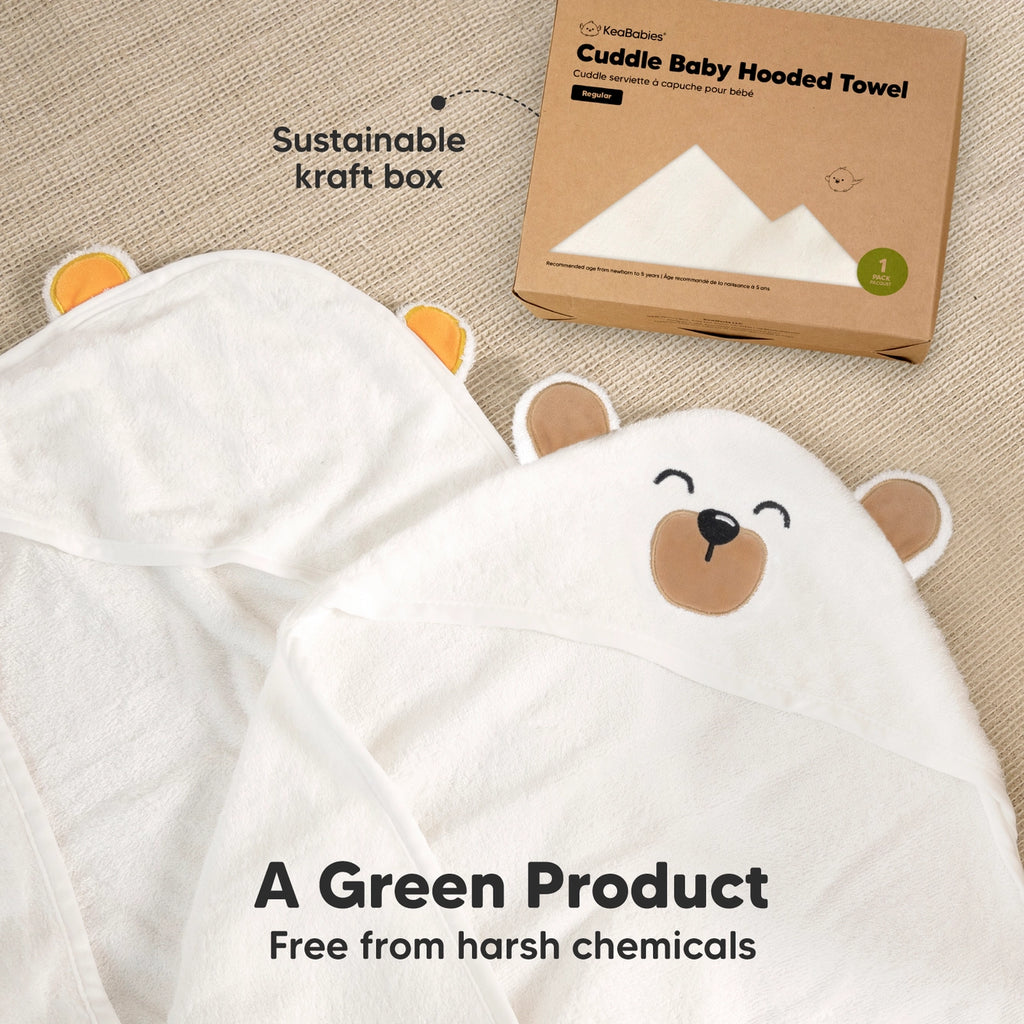 KeaBabies - Cuddle Hooded Towel - Cozy After-Bath Wrap